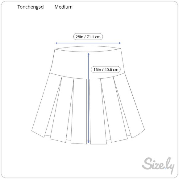 Tonchengsd Women's Black Pleated Skort With Lace Trim Medium NWT - Picture 2 of 4